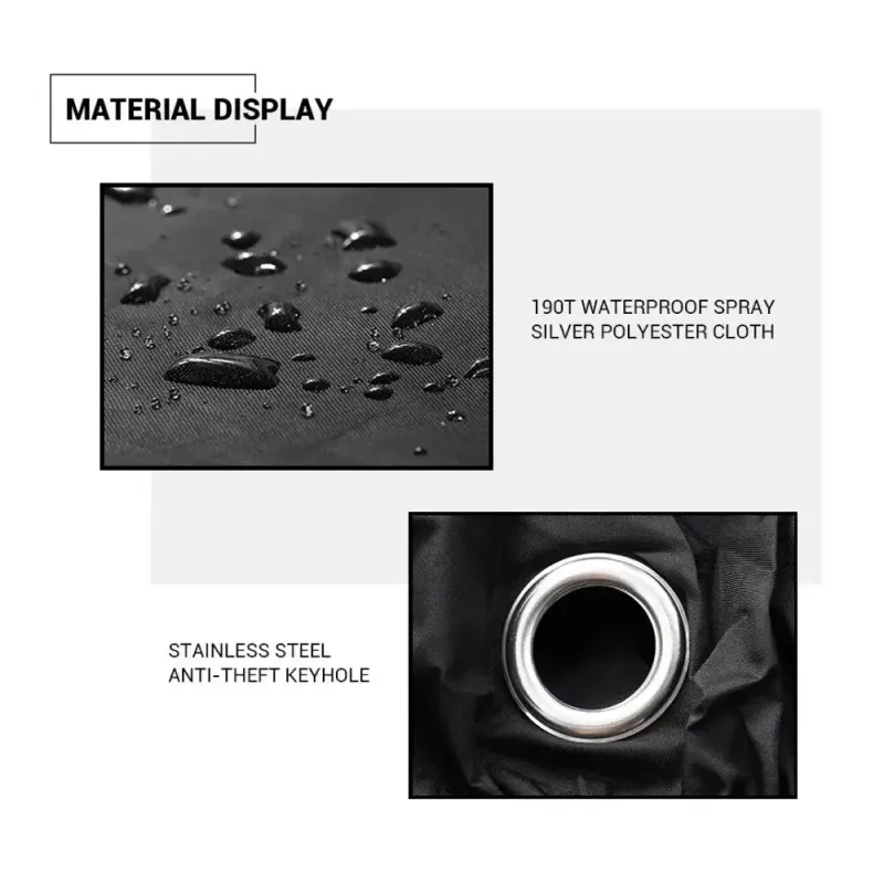 Waterproof Motorcycle Cover 190T 3