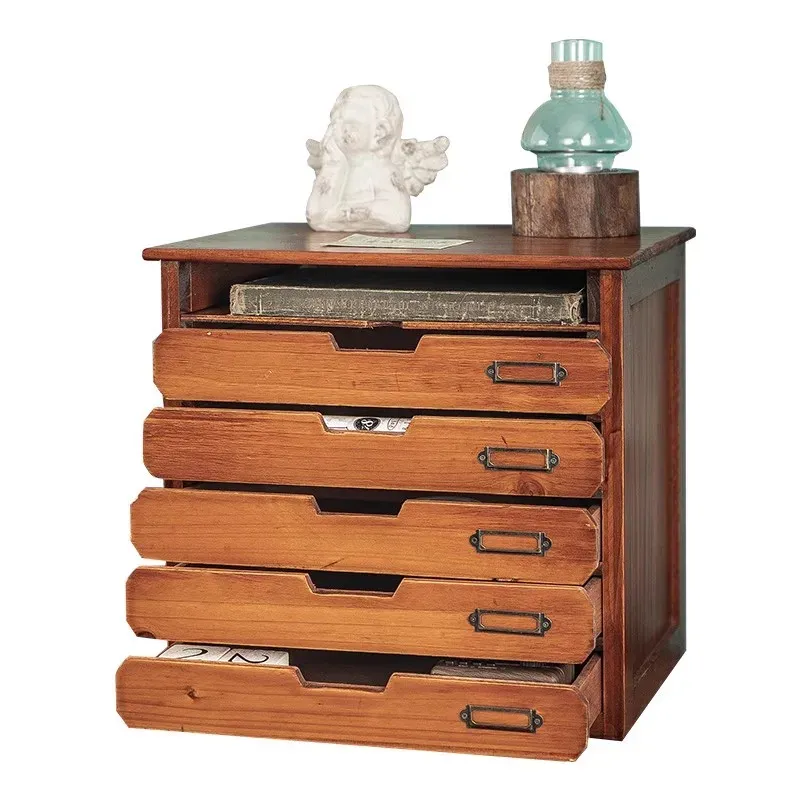 Solid Wood Desktop Drawer Storage Organizer 1