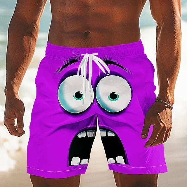 Funny Face 3D Printed Board Shorts 4