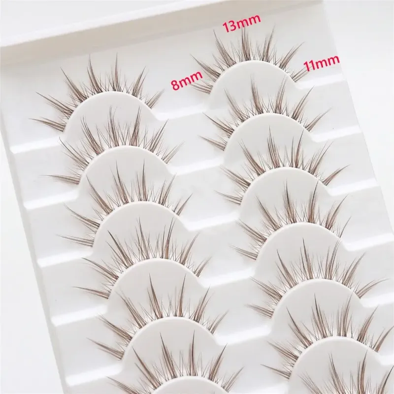 Brown 3D Anime Faux Mink Lashes (10 Pairs) 5