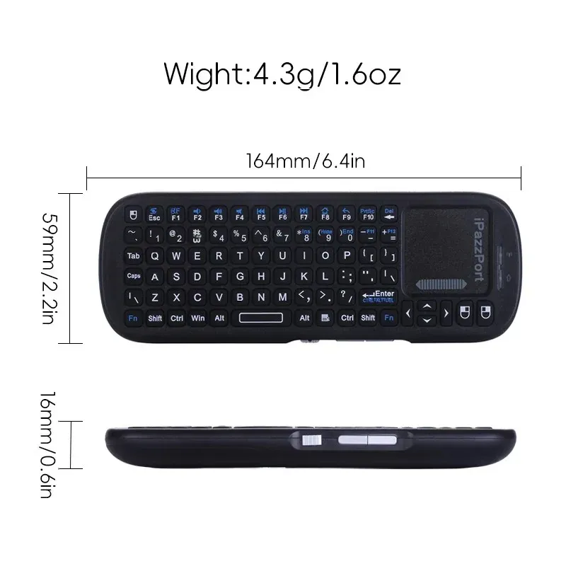 Mini Wireless Keyboard Touchpad Mouse Combo 4