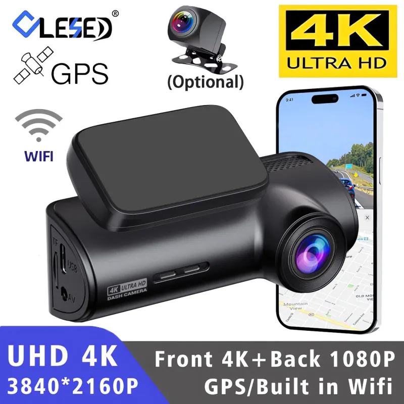 4K UHD Dual Lens Dash Cam WiFi GPS 1