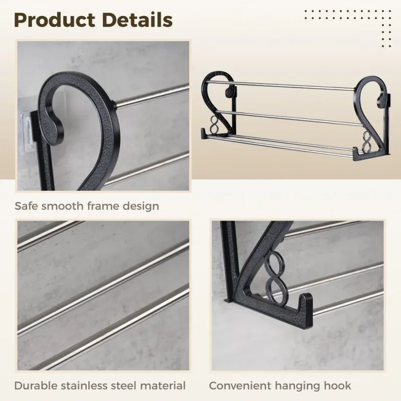 Wall Mounted Shoe Racks (2-Pack) 5