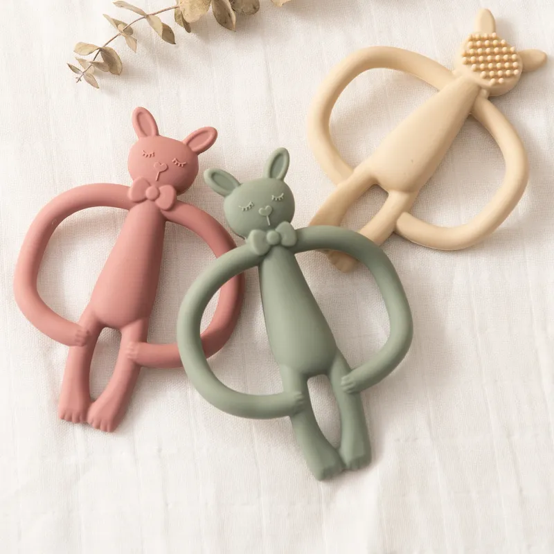 Color Kids Silicone Rabbit Baby Teether 3