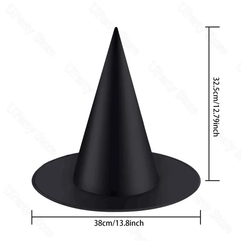 Halloween Hanging Black Witch Hats Bulk Set 2