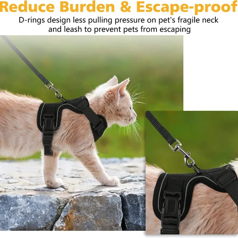 Escape Proof Cat Harness & Leash Set 4