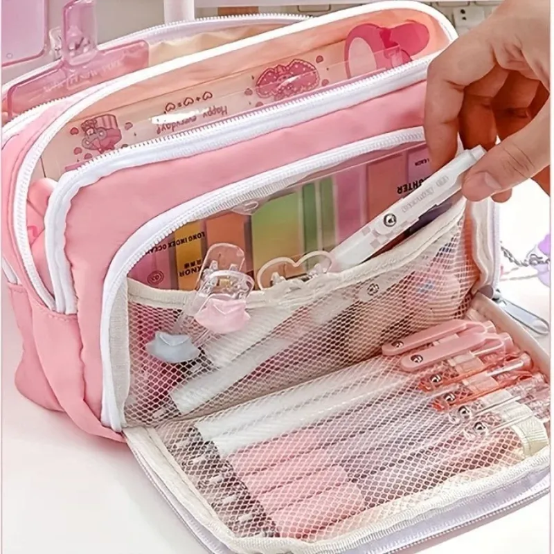 Kawaii 3-Layer Pen Organizer Pouch 4