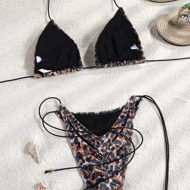 Leopard Print String Bikini 2