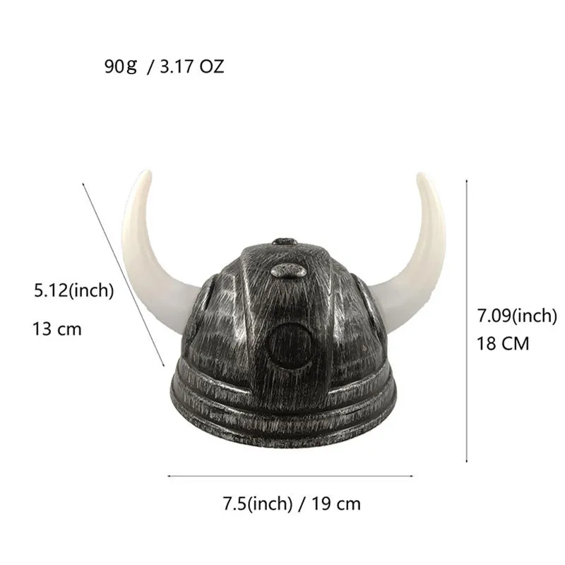 Viking Horn Hat with Braids Cosplay Helmet 6