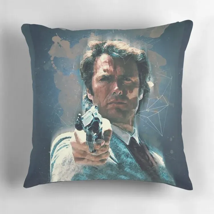 Dirty Harry Vintage Art Throw Pillow 3