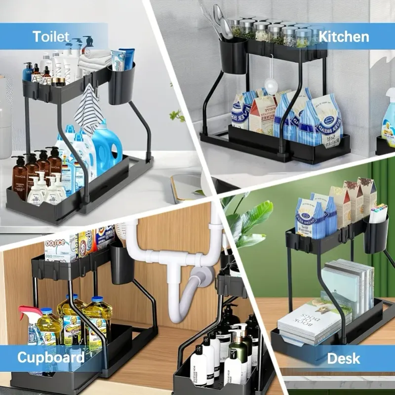 2 Tier Pull Out Under Sink Organizer 5