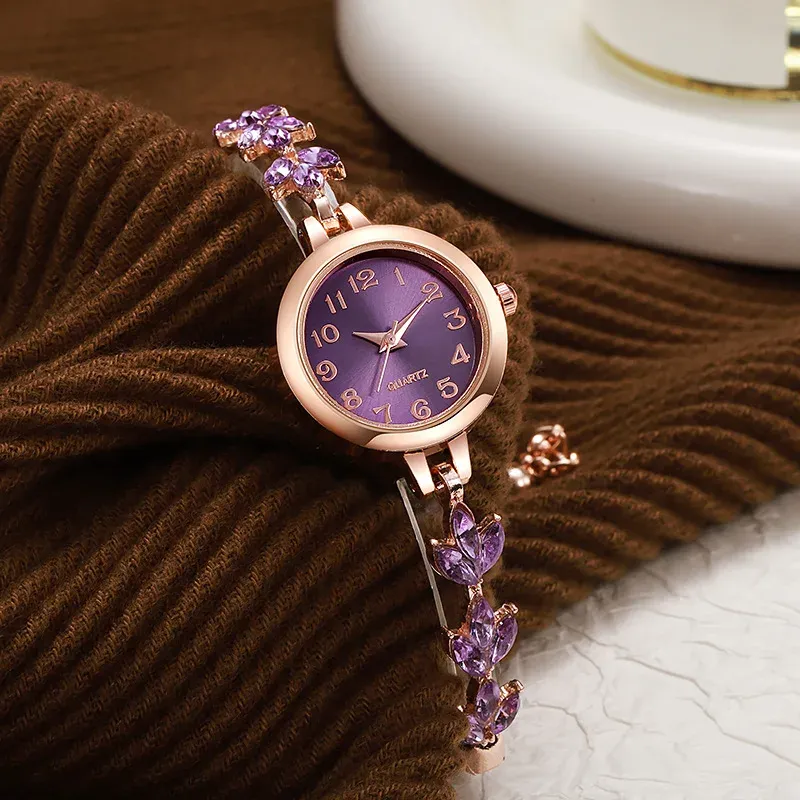 Elegant Arabic Dial Watch with Rhinestone Strap 3