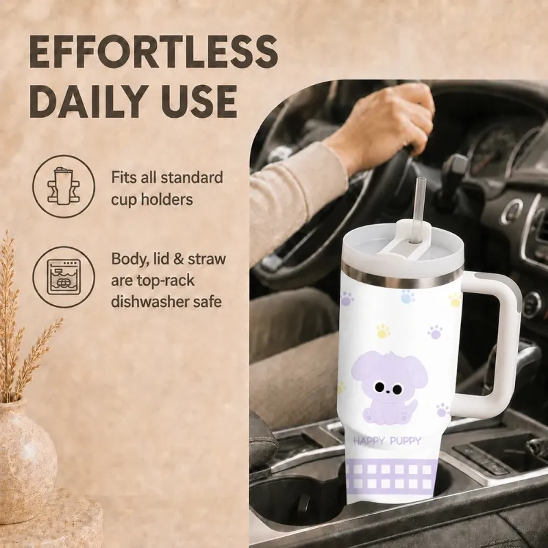 Cartoon Cat Vacuum Flask 40oz 4