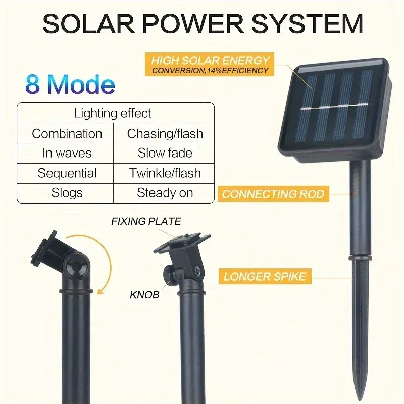 Solar LED String Lights - 5m 20LED 6