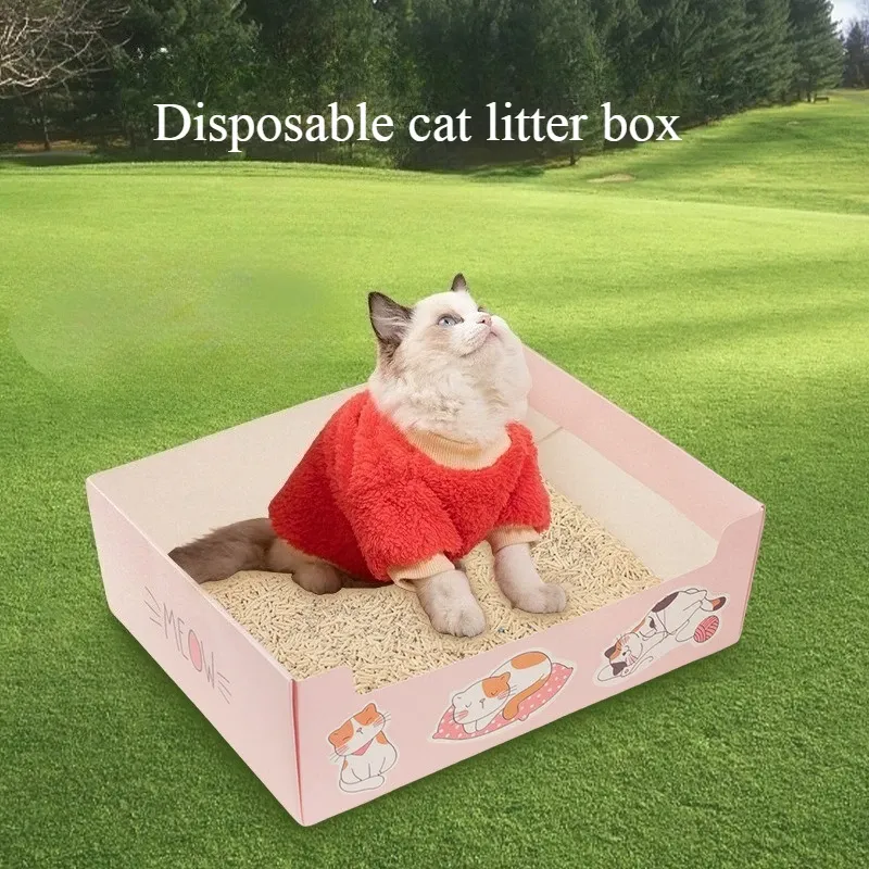 Foldable Disposable Cat Litter Box 2