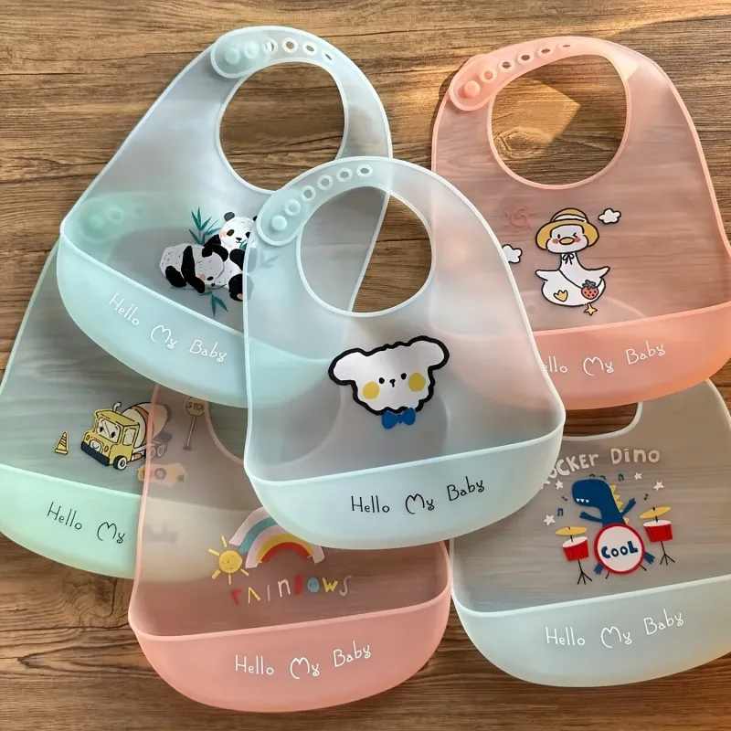 Waterproof Cartoon Animal Silicone Baby Bib 1