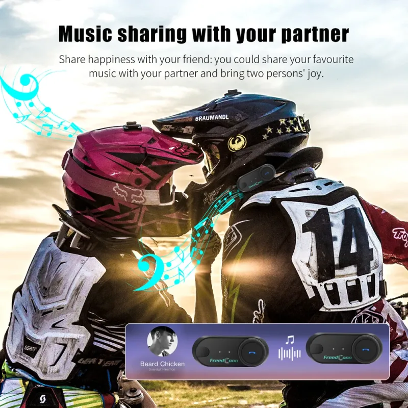 Freedconn 6-Rider Bluetooth Helmet Headset 5