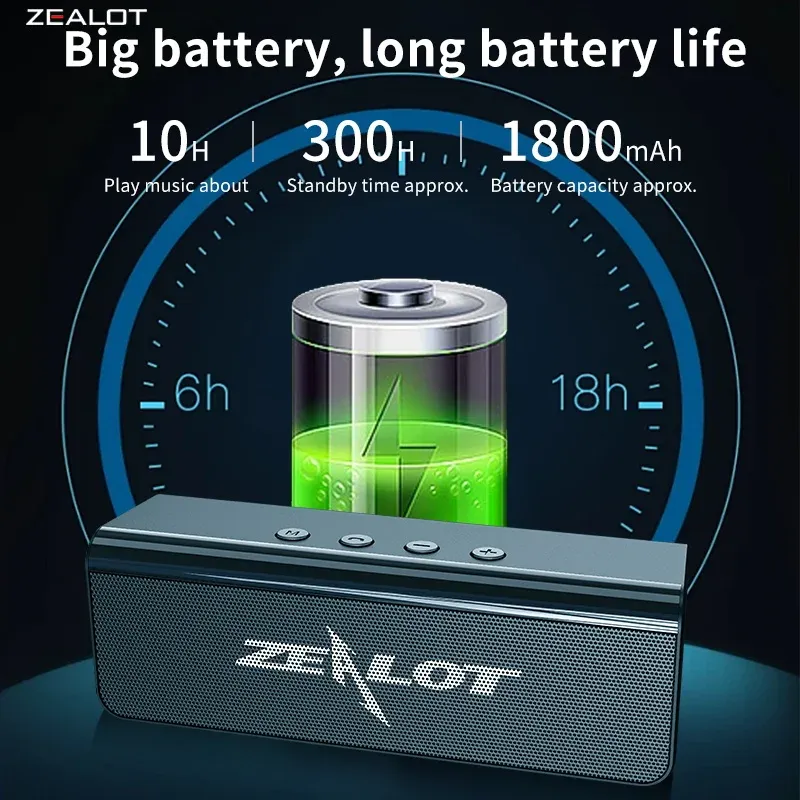 Zealot Portable Wireless Subwoofer 3