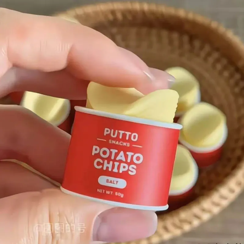 3D Printed Potato Chip Clicker Fidget Toy Keychain 1