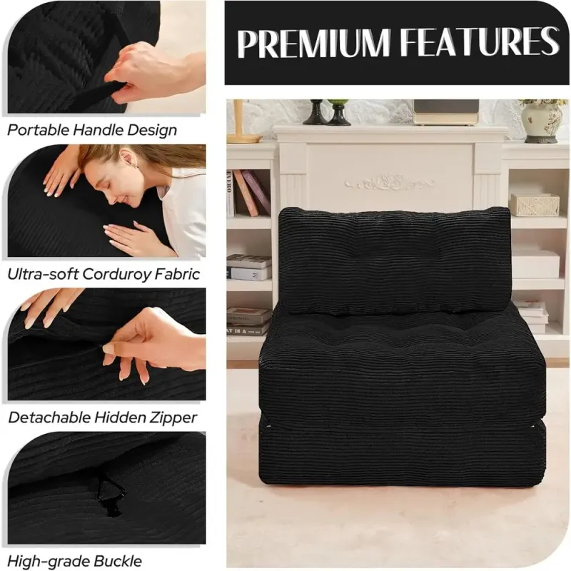 Convertible Sleeper Chair w/ Dual Pillows 6