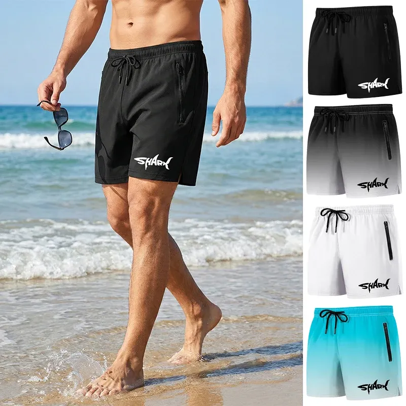 Shark Graphic Men's Board Shorts 1
