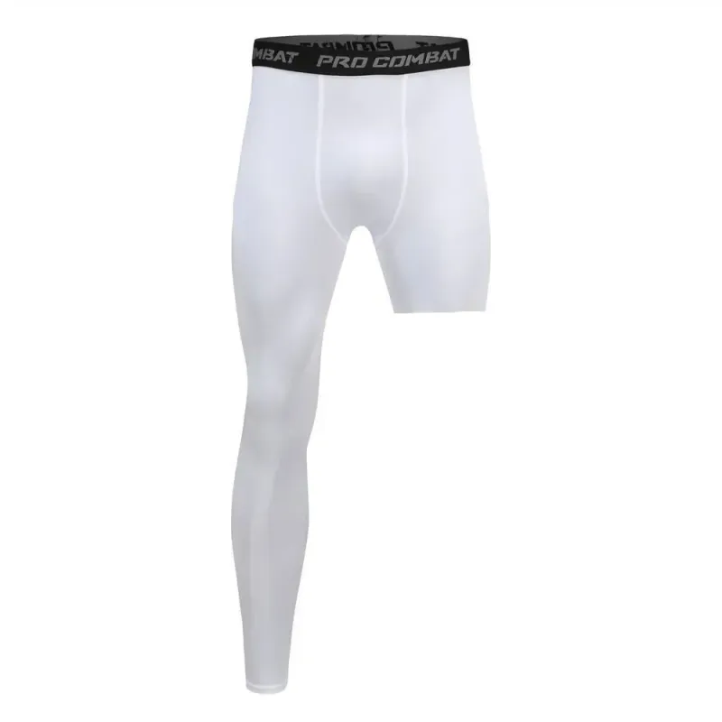 Men's One-Leg Cropped Compression Pants 3
