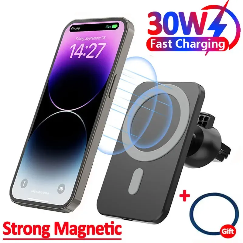 30W Magnetic Wireless Car Charger 1