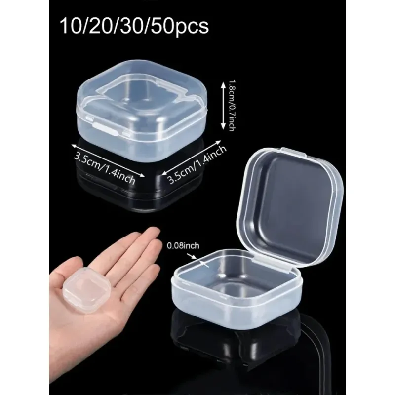 Mini Clear Plastic Jewelry Storage Box 3
