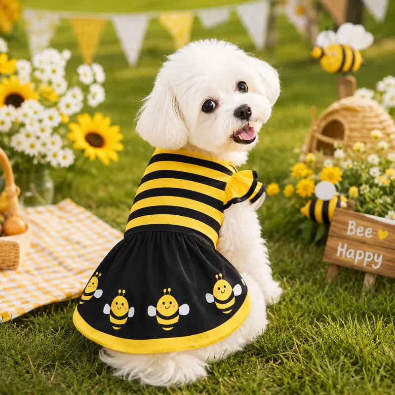 Cute Bee Dog Costume Outfit 4