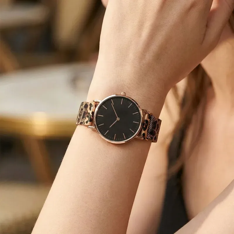 Leopard Print Mesh Watch for Women 6