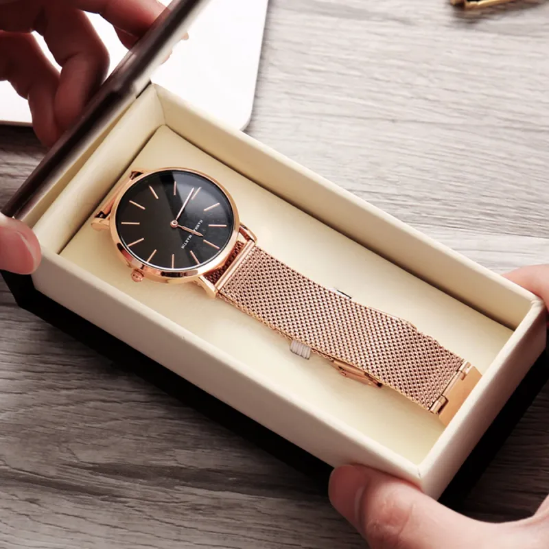 Nordic Minimalist Rose Gold Women's Watch 36mm 4