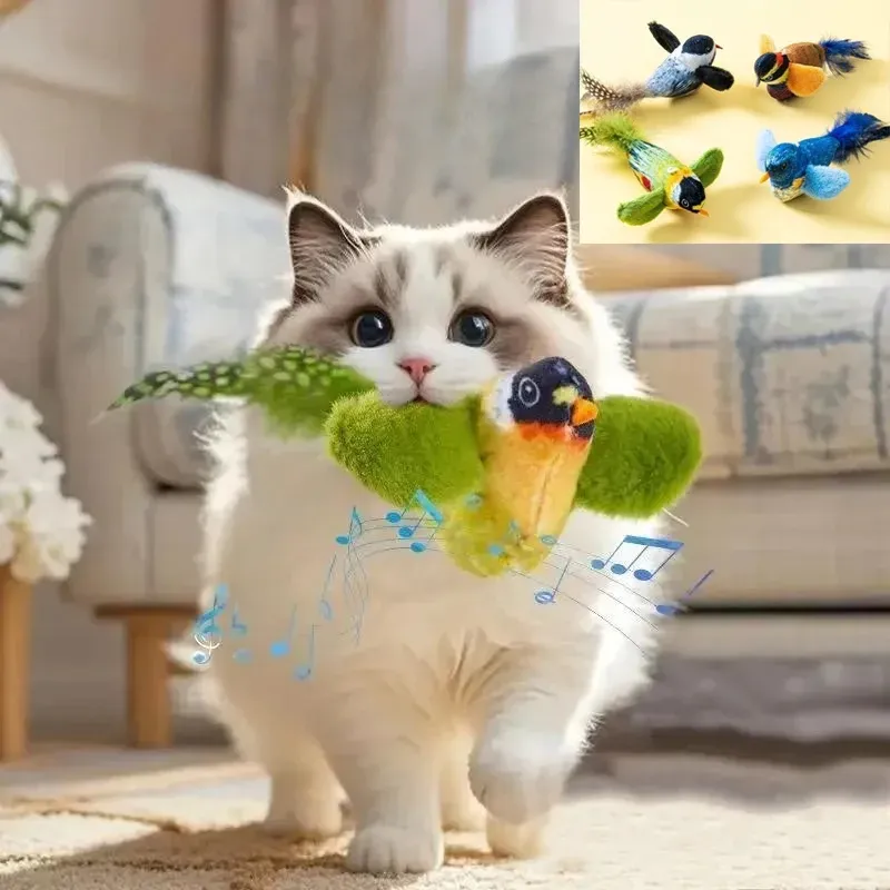 Interactive Bird Cat Toy with Catnip 1