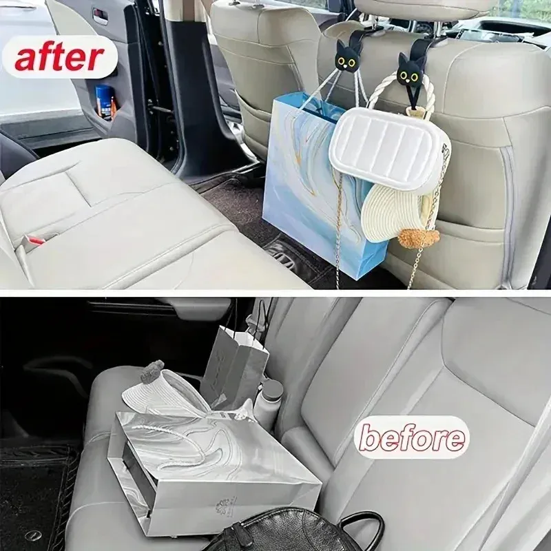 3D Cartoon Cat Car Headrest Hook 4