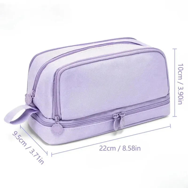 Large Capacity Pencil Case Multi-layered Compartments Handheld Pencil Pouch Student Stationery Organizer School Supplies Gift 6