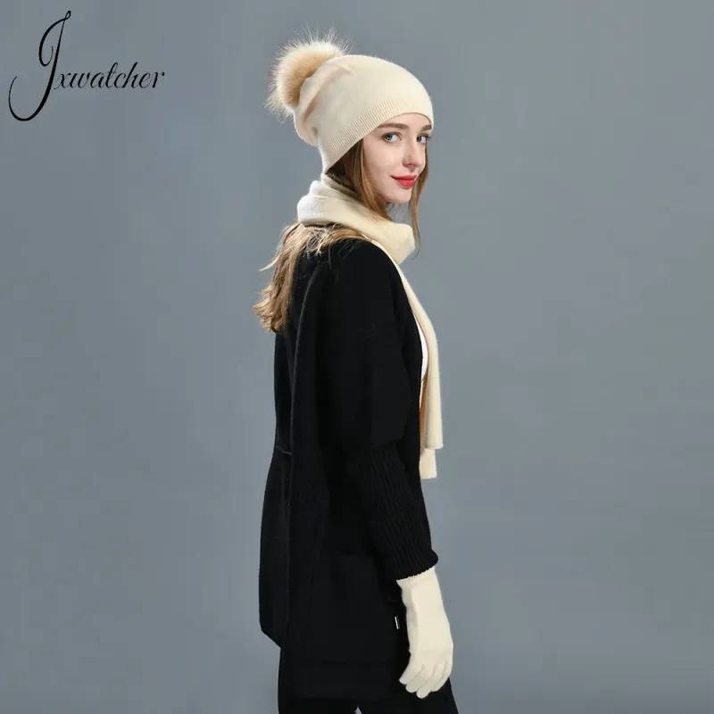 Women's Winter Hat Gloves Scarf Set 2