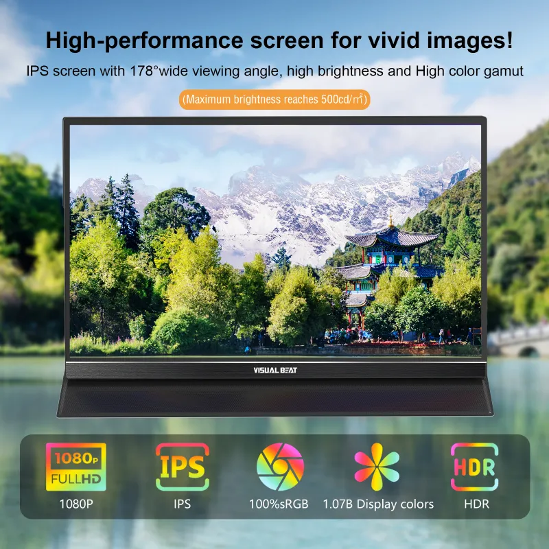 VISUALBEAT 15.6'' Portable Touch Screen Monitor 5