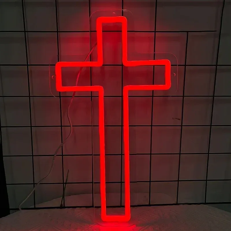 Jesus Cross Neon Sign - LED Wall Art 1