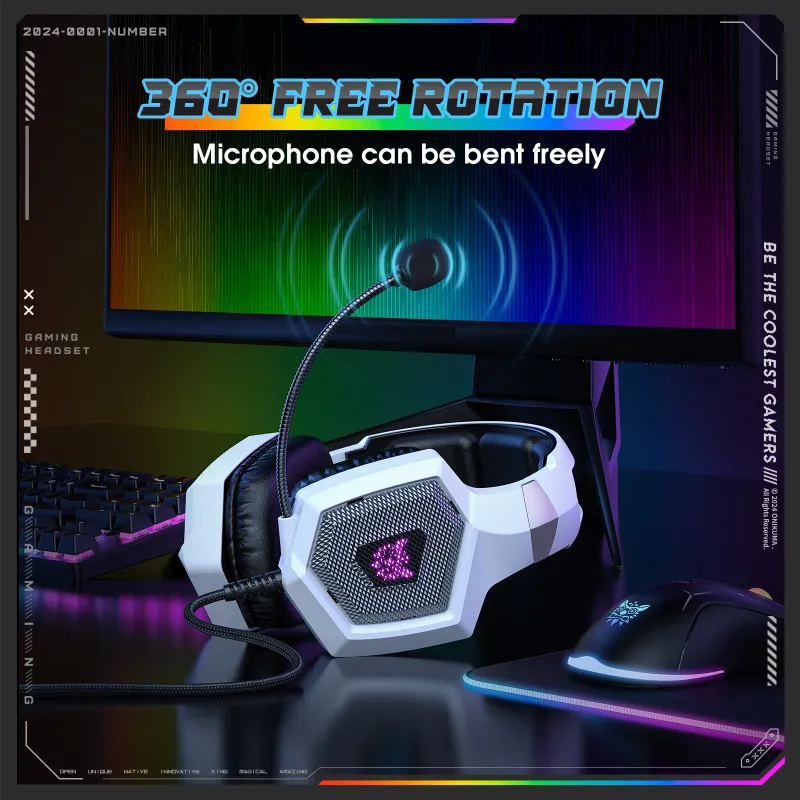 Onikuma Gaming Headset with RGB Lights 4
