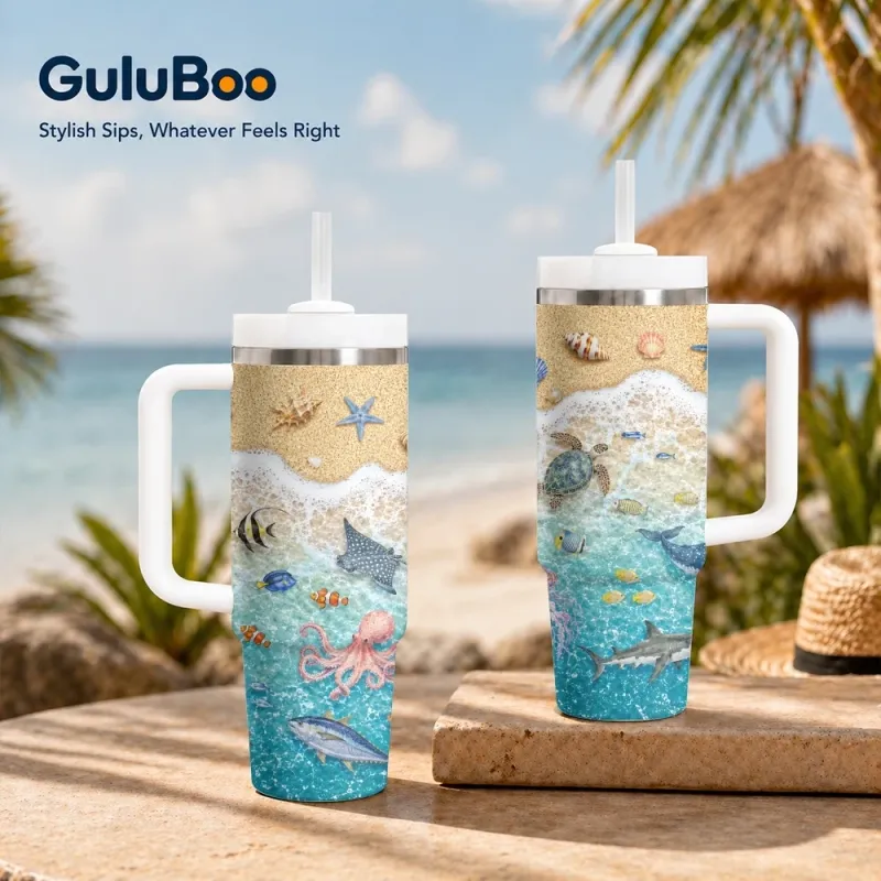 Underwater World Animals 40oz Tumbler 1