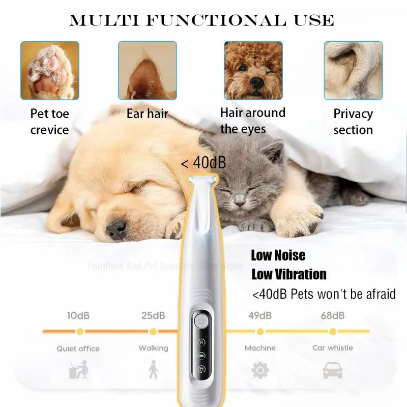 LED Dog Paw Trimmer Waterproof Clipper 4