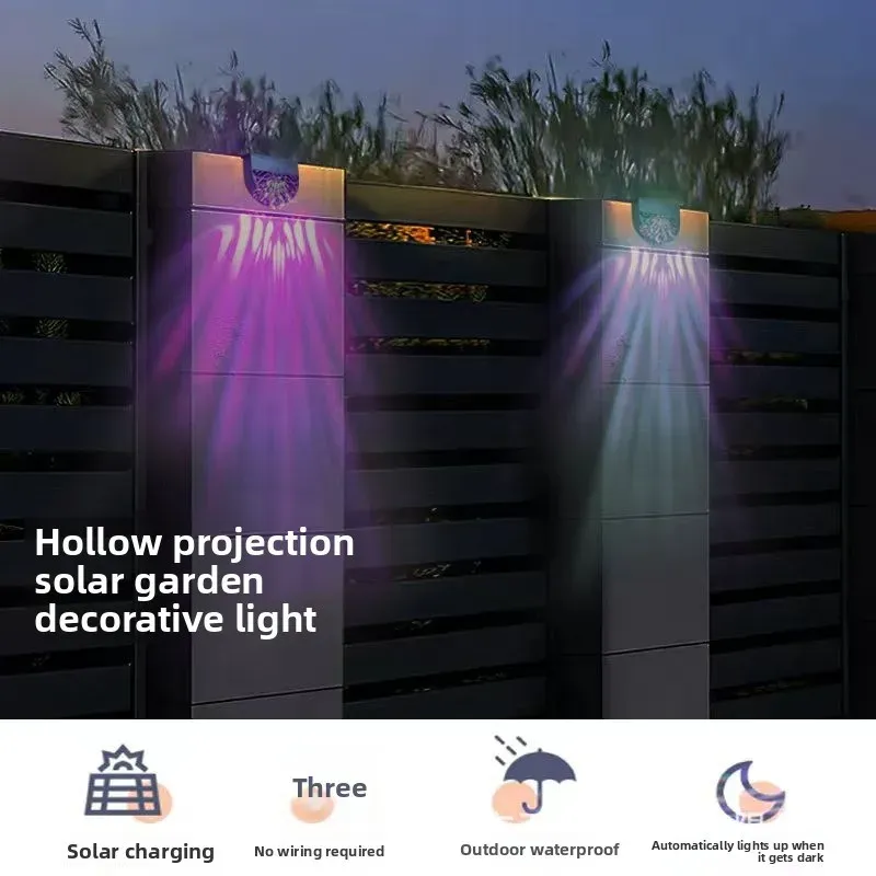 Solar LED Fence Lights Outdoor 3