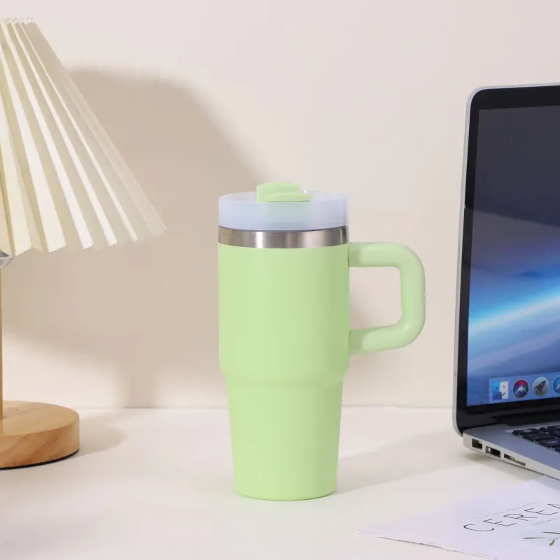 14oz Vacuum Insulated Car Mug with Handle 6