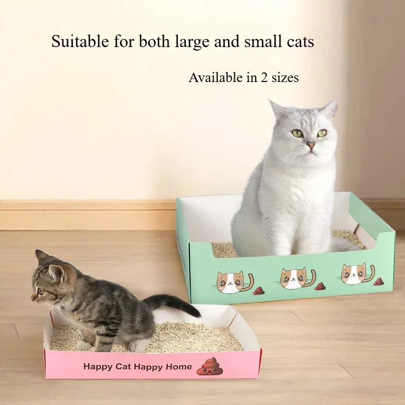 Disposable Foldable Cat Litter Box Set 6