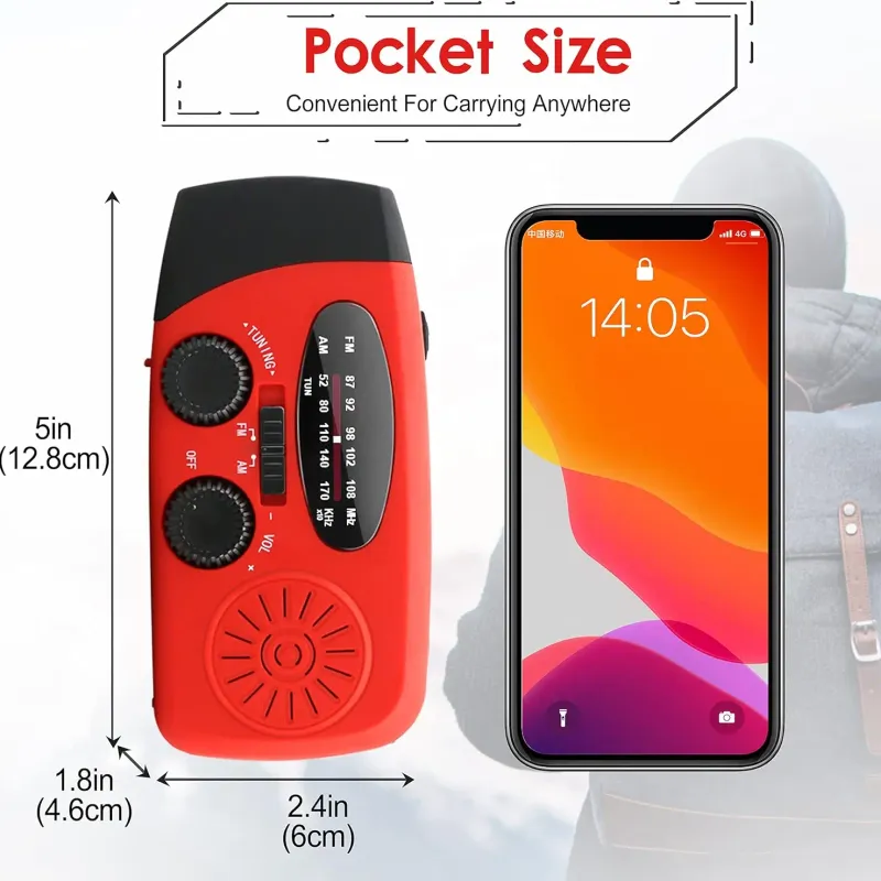 Hand Crank Solar Power Bank Radio 6