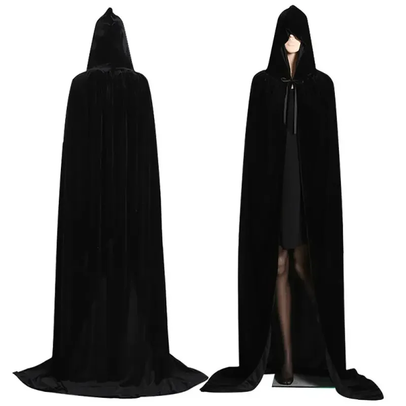 Gothic Velvet Hooded Halloween Cloak 2