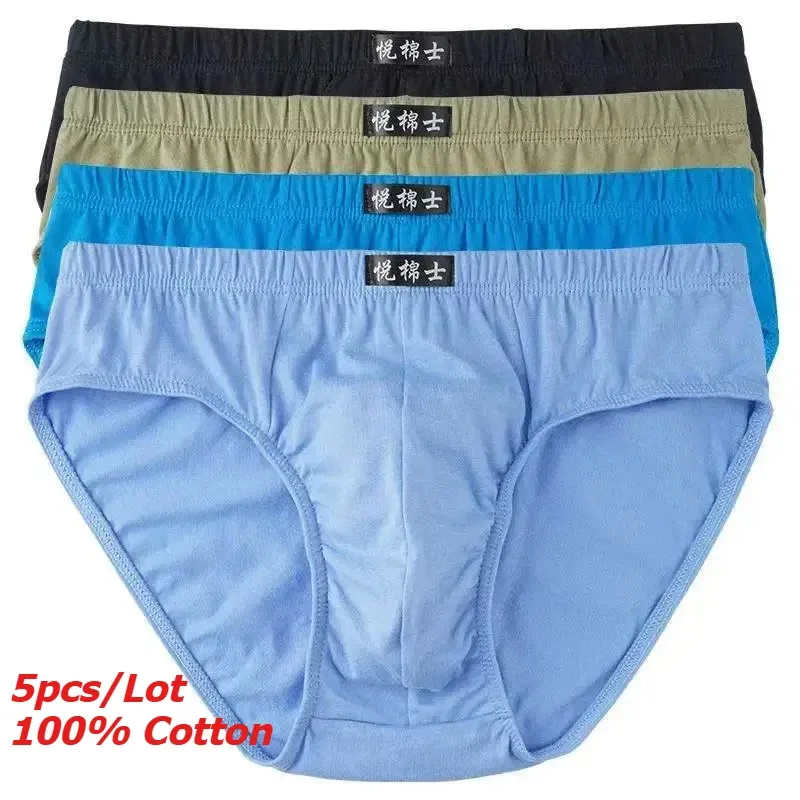 Men's 5-Pack Cotton Briefs – Soft Breathable Comfort 1