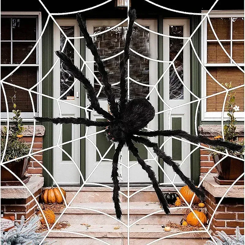 Giant Halloween Spider with Web 1