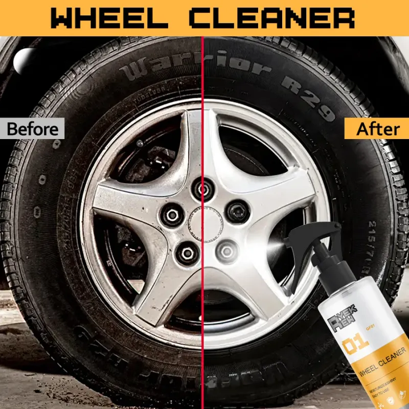 Tire Cleaner Foam Spray & Black Tire Shine 6