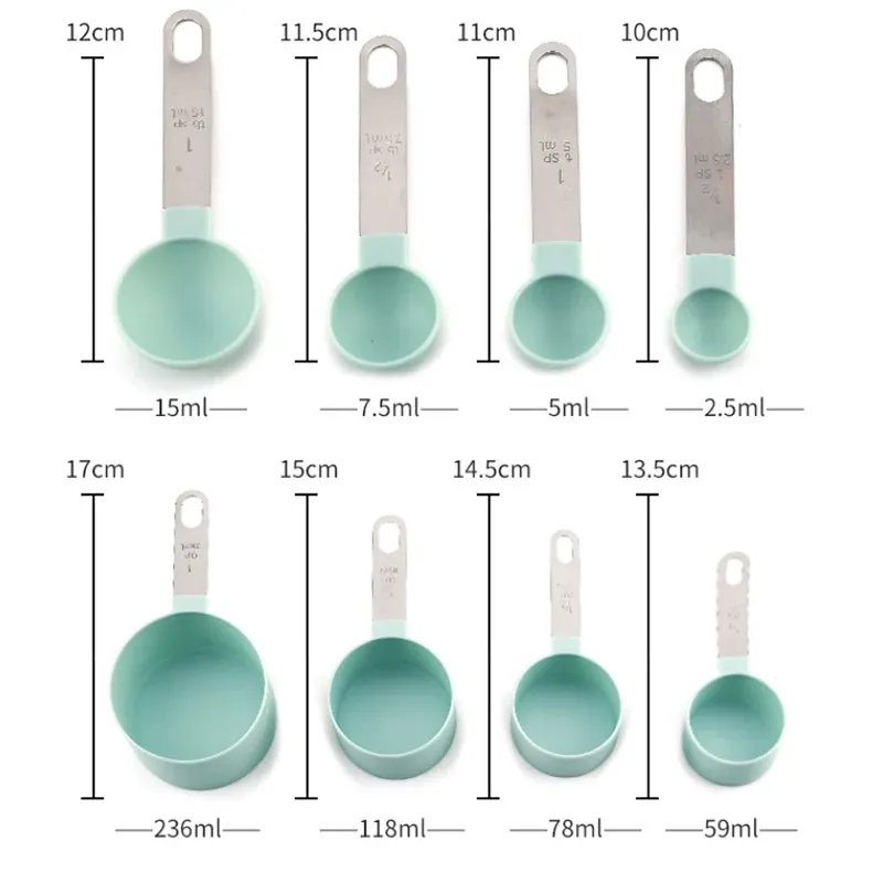 8PCS Measuring Cups & Spoons Set 2