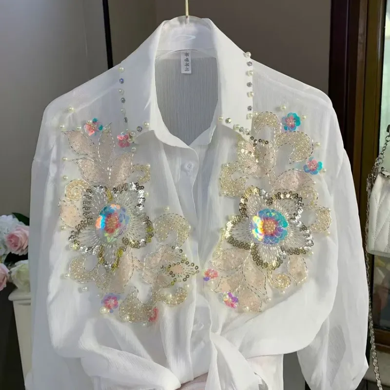 Sparkle Sequins Embroidery Blouse 5